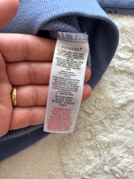 K11/ mikina modrá s květy - v.3/4 roky, primark,104