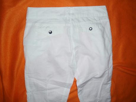 Módní pecka - bílé vzdušné letní kalhoty, new look,158