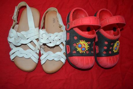 Sandály zara v.26 ,stélka 17cm a zdarma pantofle, zara,26