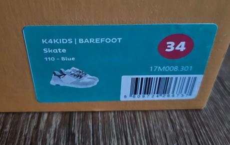 Barefoot koel skate blue vel. 34, koel4kids,34