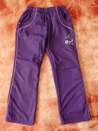 Zateplené šusťákové kalhoty, 140