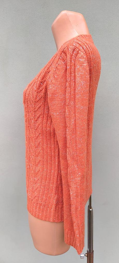 Světle cihlový svetr x-mail - vel.s/36/38, s