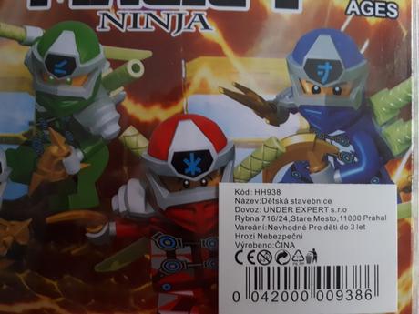 Ninja - panáček, figurka, s příslušenstvím,
