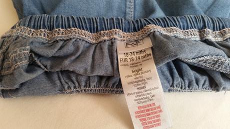 Dětské lehoučké rifličky, džíny, zn.f&f, vel.92, f&f,92