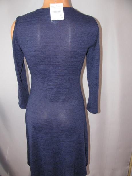 Tmavě modré pružné šaty s holými rameny, c&a,170
