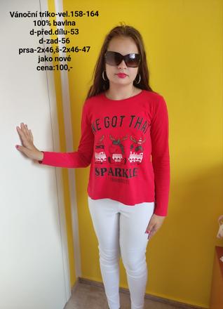 Vánoční triko-vel.158-164, 158