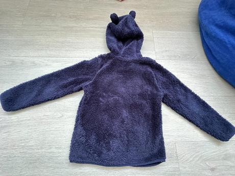 Dívčí modrá teplá mikina medvěd, vel. 110/116, lupilu,110