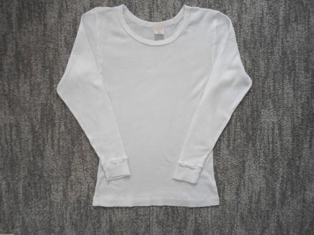 Bílé tričko triko dlouhý rukáv, evona,134