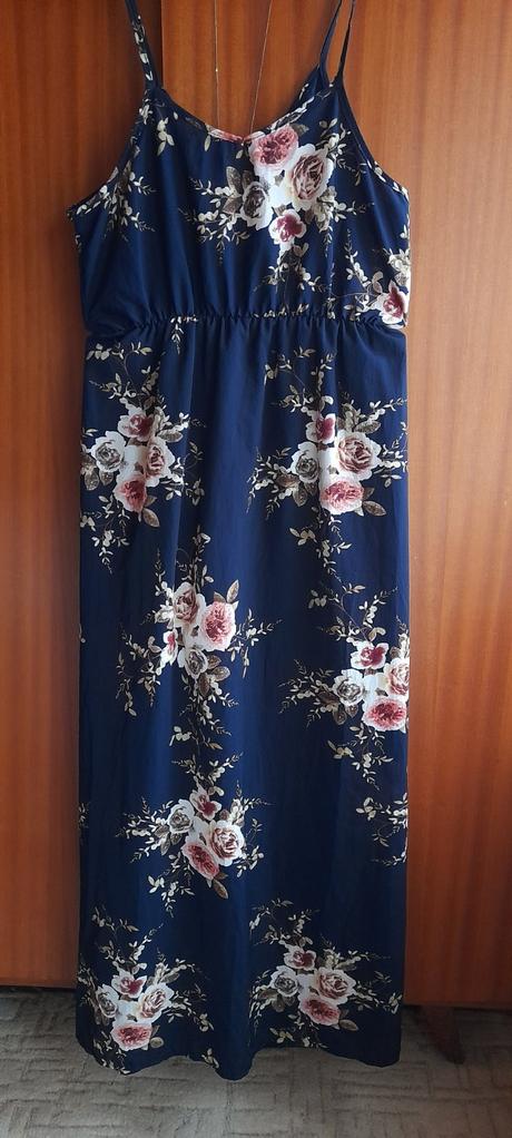 Květovaný krátký overal s vlečkou, xl