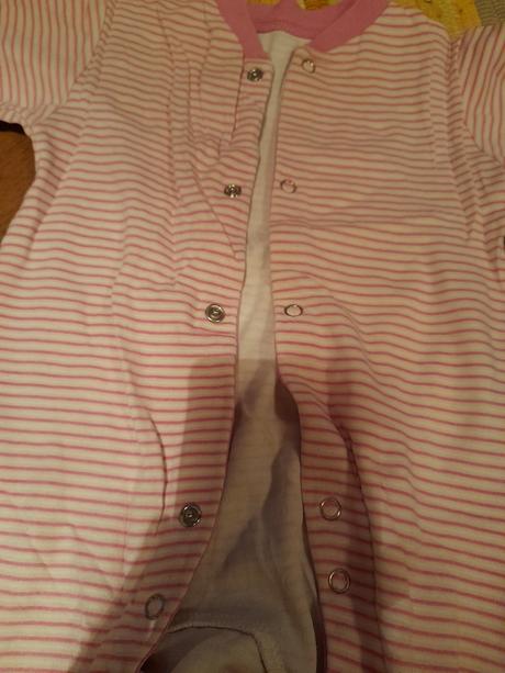 Pruhovaný overal na holčičku, 68