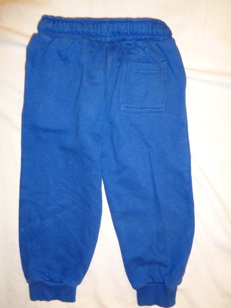 Super modré tepláky s nápisem 98/104, 98