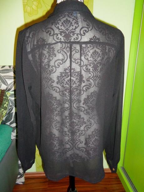 Černá poloprůhledná košile na vrstvení, evie,40