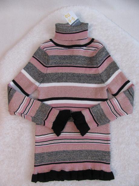 Pružný dívčí rolák se zlatou nitkou, primark,116