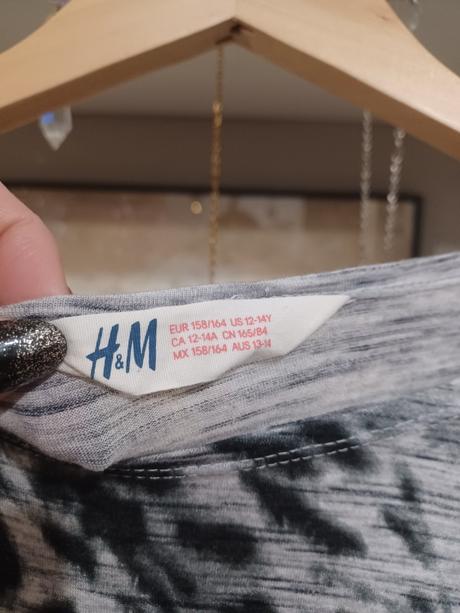 Leopardí netopýří top 158/164, h&m,164