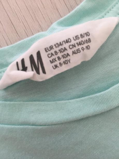 Dívčí trička h&m, vel. 134/140 (8 - 10 let) - 4ks, 122–134