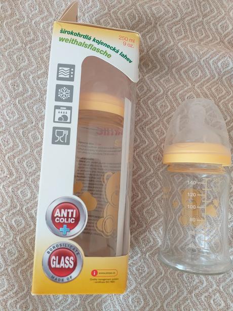 Simax lahev kojenecká skleněná, 250 ml,