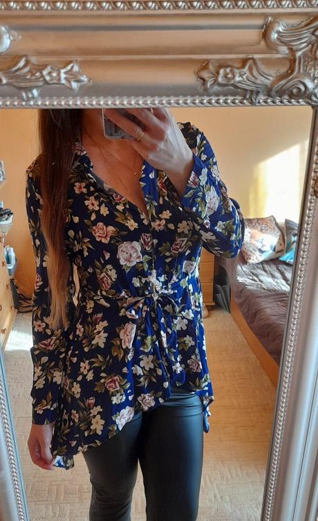 Fisherfield květovaná peplum viskózová halenka, gate,38