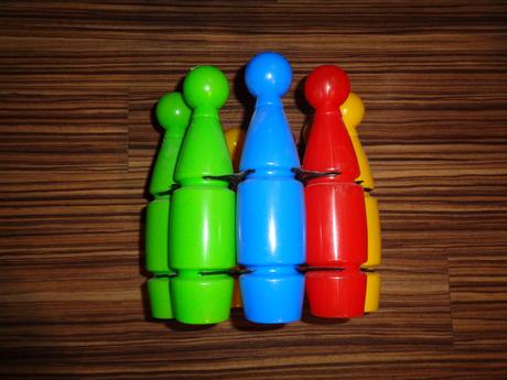 Kuželky s míčky - v nosiči,