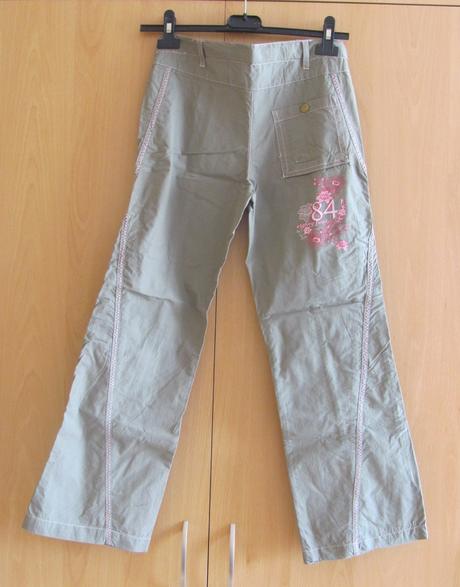 Khaki plátěné kalhoty, 140