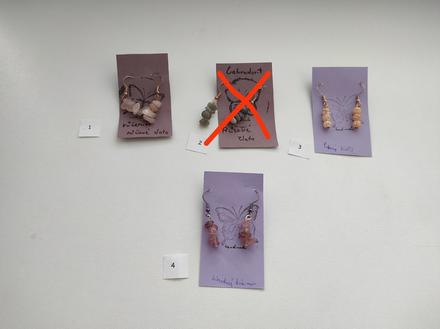 Náušnice s minerály,