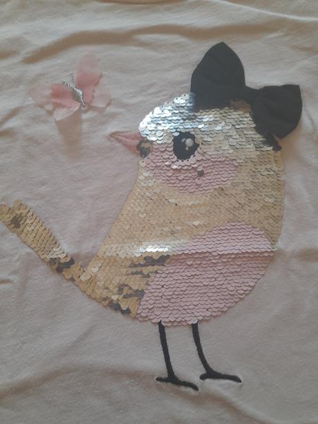 Tričko s převracecími flitry, vel 122/128, ham, h&m,122