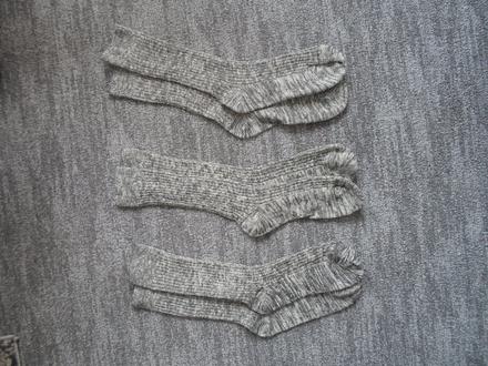 Šedé ponožky 3 páry, 39