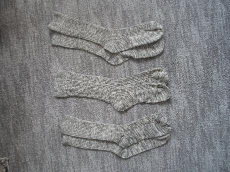 Šedé ponožky 3 páry, 39