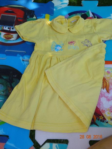 Žluté šatičky víla, motýl, květ vel. 68 - 74, 68