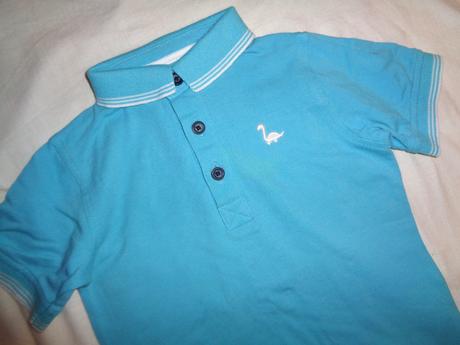 Krásné tyrkysové límečkové tričko, george,98