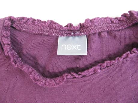 Bavlněné fialové dívčí tričko next, next,80
