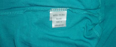 Tyrkysové dámské tričko miss fiori, miss fiori,l