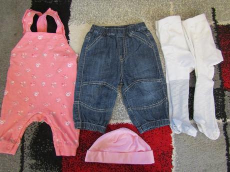 Set oblečení pro holčičku vel.68-12 ks+dárek pleny, 68–80