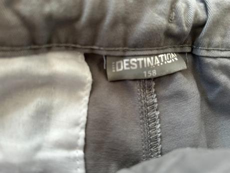 Prodám šedé dlouhé kalhoty destination vel. 158. d, 158