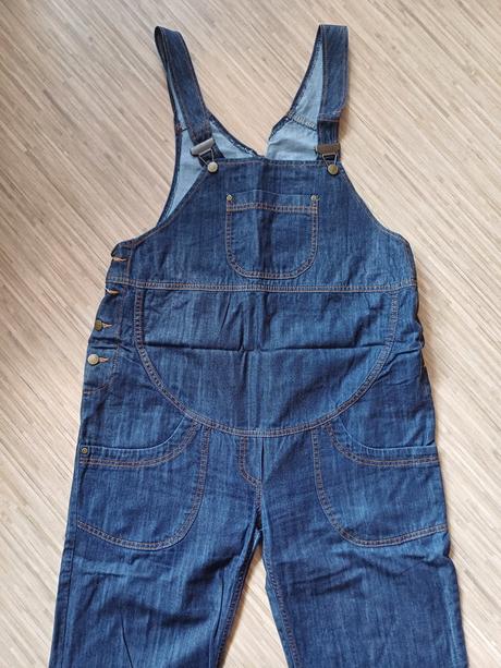 Těhotenské kalhoty-džíny s laclem vel.42, 42