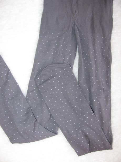 Dívčí šedé punčocháče s puntíky, 116