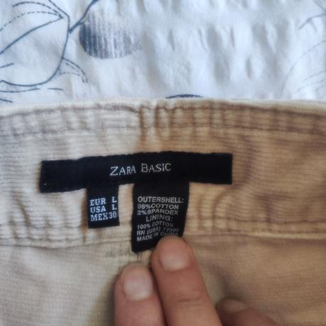 Dámská manžestrová sukně zara pod kolena v l, zara,l