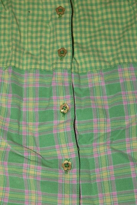 Dívčí kostkované šaty s květy vel. 86 - 92, tesco,86