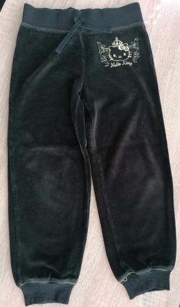 Sametové tepláky hello kitty vel 116 - 122, sanrio,116