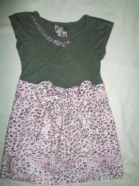 Krásné khaki - růžové šaty, girl2girl,116