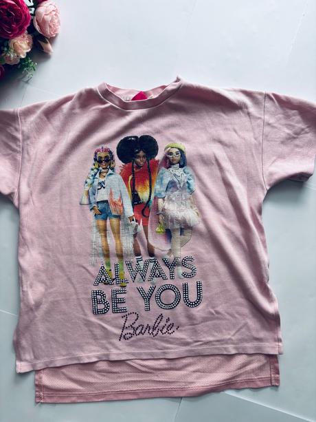 Ob/ triko růžové barbie - v.9/10 let, barbie,140