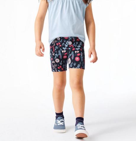 2-pack holčičí legíny letní kytičkované + tmavé, lupilu,110 / 116