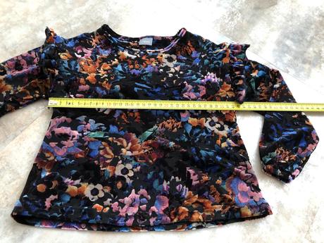 Next samet halenka elastic triko květy volán 110cm, next,110