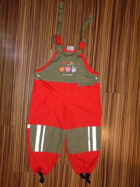 Pěkné šusťákové nepromokavé laclové kalhoty, topolino,92