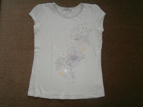 Triko,tričko,zn.george,vel.116/122,s kytičkami, george,122