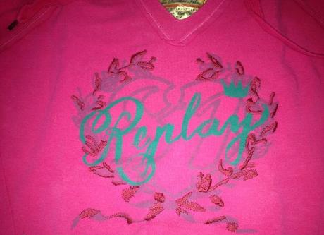 Růžová mikina replay, replay,m