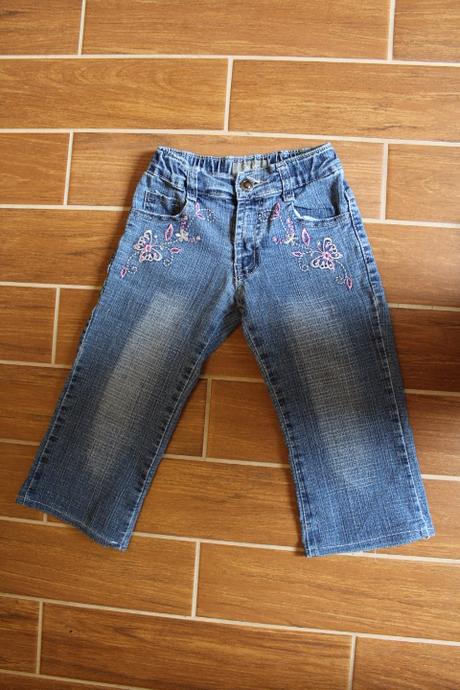 Džíny s výšivkami, vel. 92, 92