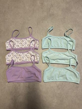 Dívčí podprsenka cotonella velikost 12 let - 6 ks, 146