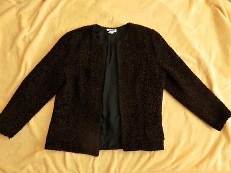 Kabátek kardigan cardigan sako sáčko hnědé, l