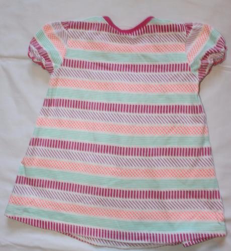 Ad43. bavlněné šaty/tunka s kytkou 1/1,5 let, nutmeg,86