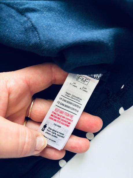 Ob/ tunika vánoční modrá s puntíky - v.6-7 let, 122